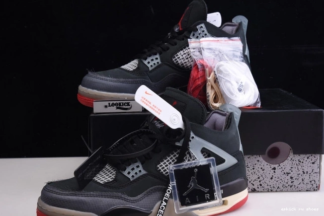 Cheap Retro Jordan CV9388-001 Off White x 4 Bred Air 0818